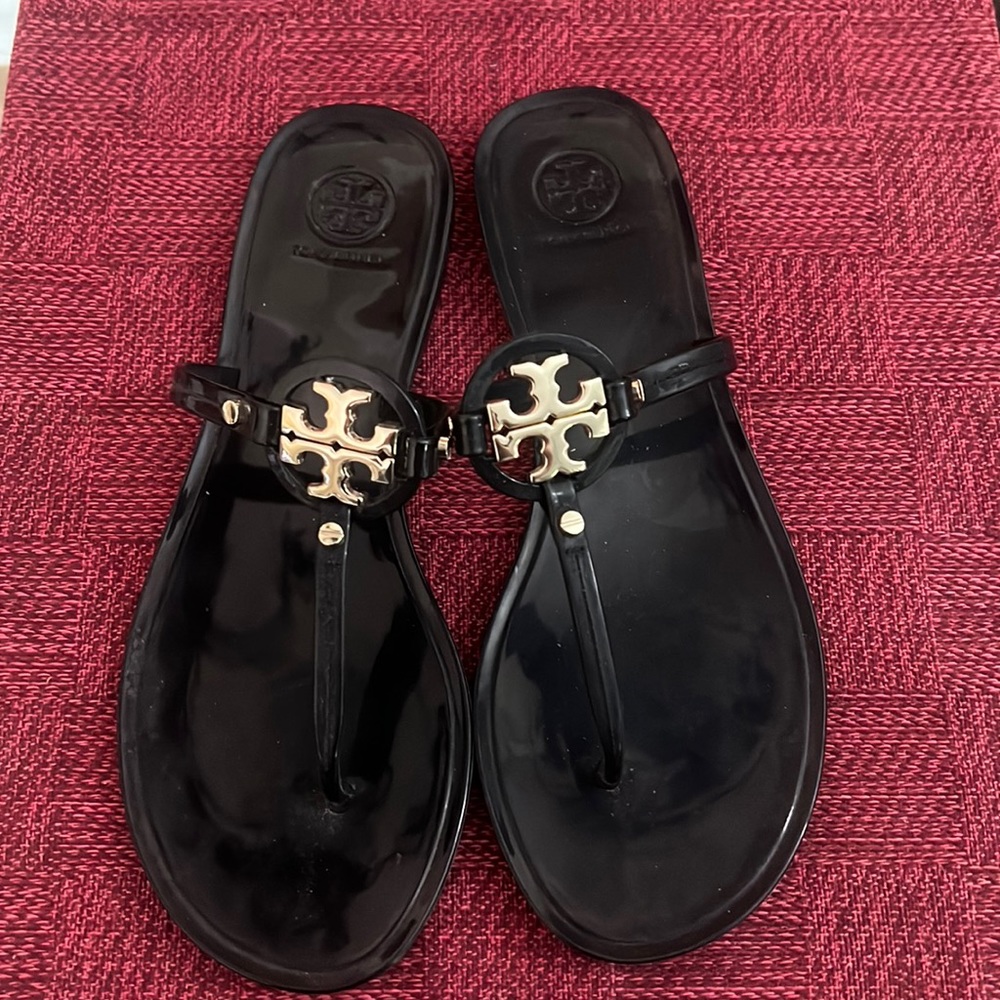 Tory Burch Women's Mini Miller Jelly Flat Thong Sandals
